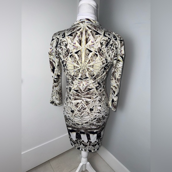Roberto Cavalli Geometric Python Print Mini Dress/Size 4-6 - Picture 5 of 8